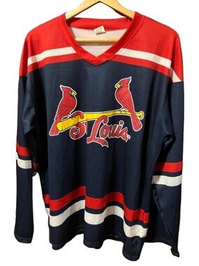 St. Louis Cardinals Baseball Navy & Red Jersey Size XL